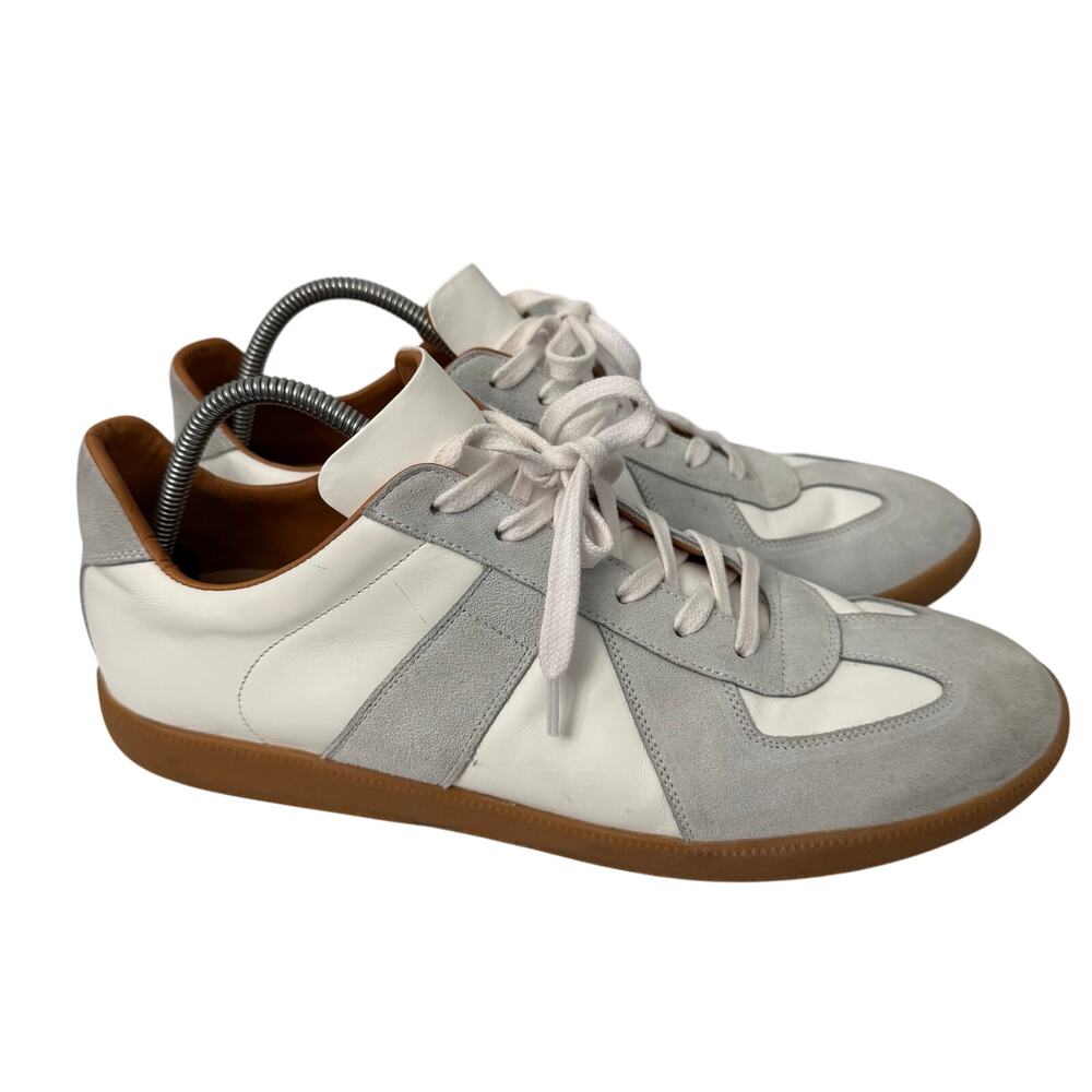 Beckett Simonon Morgen Trainers Men’s 14 White Gray Suede Leather Gum Sole Shoes